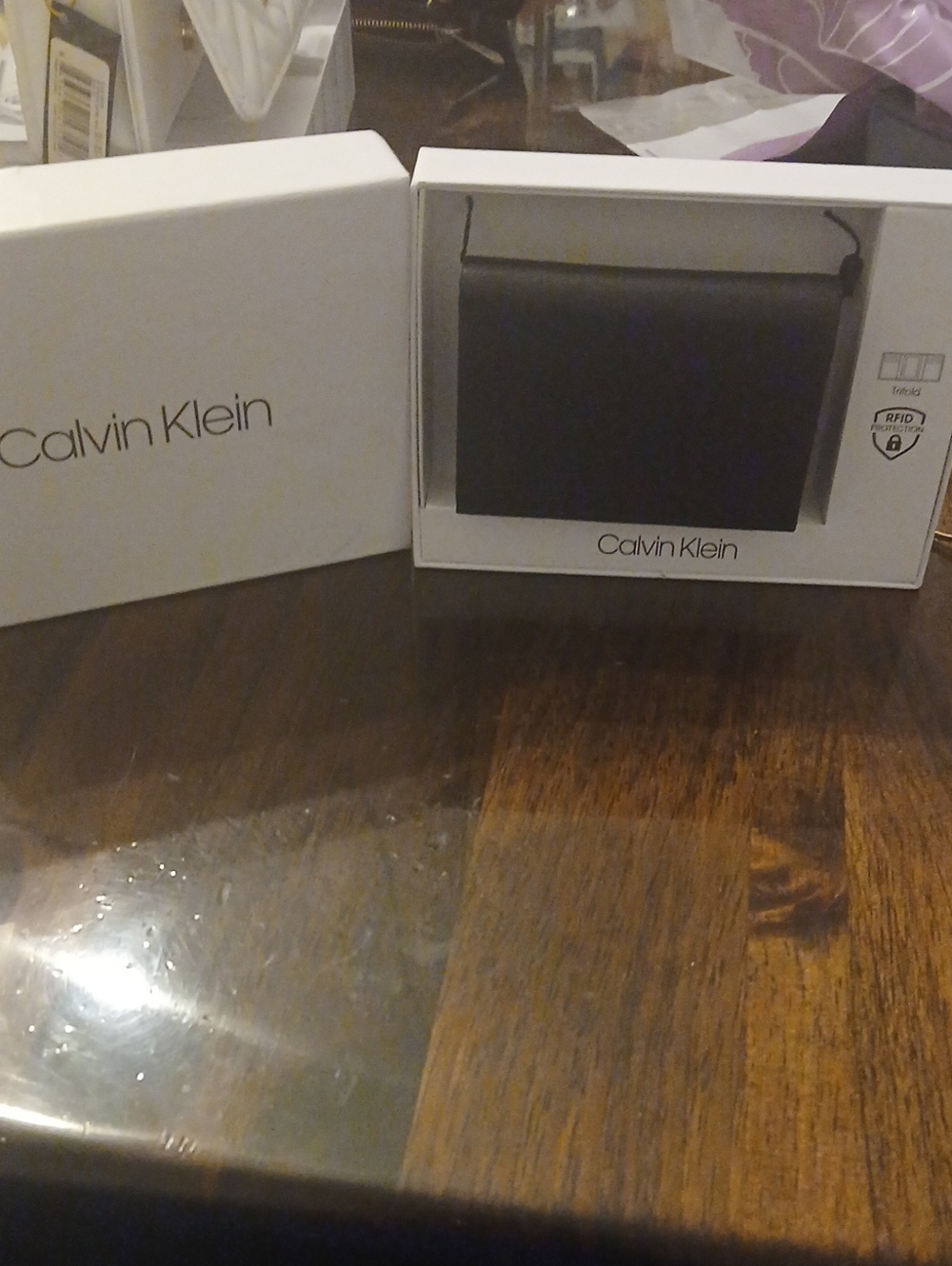 Calvin Klein Black Leather Wallet in Branded Box